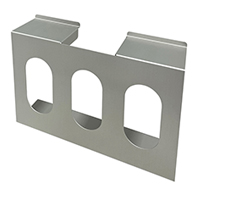 Triple glove box holder, designed for ergonomic access to gloves during dental procedures