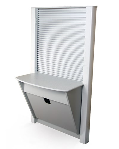 Modern dental operatory with Essential Headwall cabinetry, featuring integrated monitor, sink, and overhead storage units.