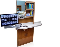 32in media dental operatory inwall storage cabinet