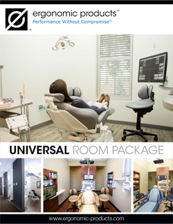 Universal Headwall product sell sheet showing features, specifications, and images of the unit in a clinical setting.