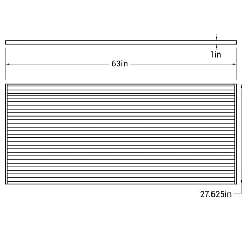 Slat Wall - M3D1 - dimensions